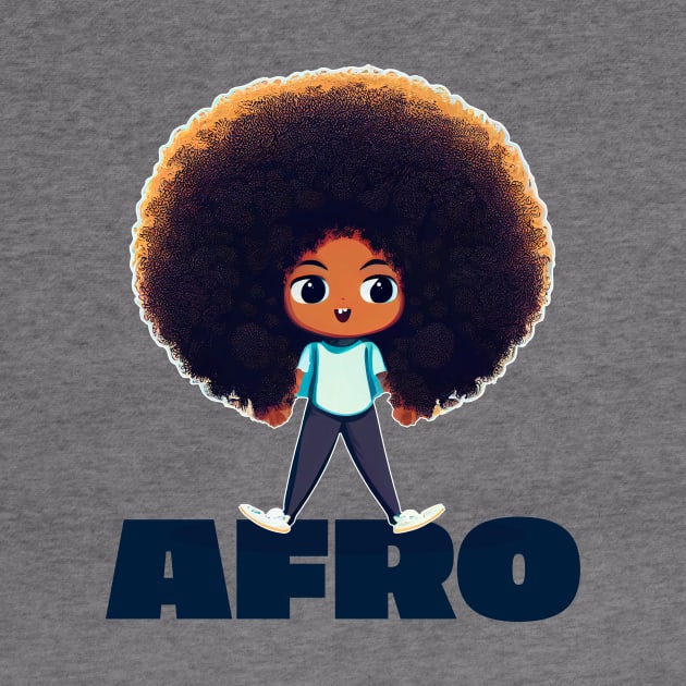 Afro || Adorable Kid With a Huge Afro by Mad Swell Designs